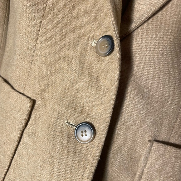 Vintage Bobbie Brooks blazer size 7/8 wool blend khaki color - Picture 2 of 8